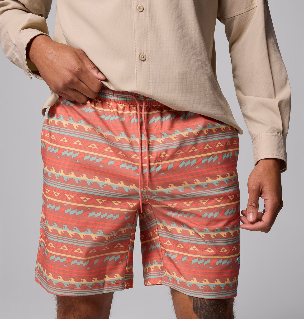 SHORT MASCULINO COLUMBIA PFG RAMBLER PRINTED WATER – foto 5